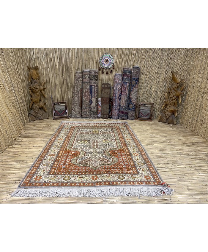 Handmade Turkish Kayseri Floss Silk on Cotton Carpet –  FREE SHIPPING..!